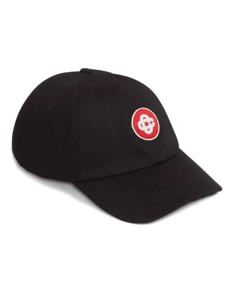 Casablanca Paris Twill-Baseballkappe mit Logo-Stickerei - Schwarz Schwarz