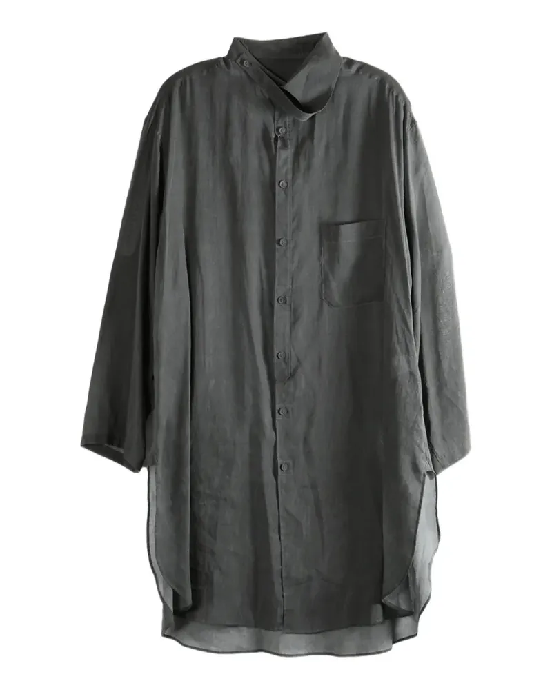 Yohji Yamamoto front-pocket shirt - Grau Grau