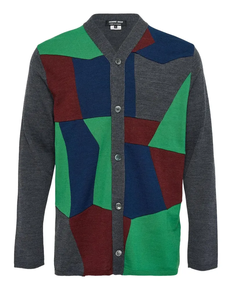 Comme des Garçons Cardigan im Patchwork-Look - Grau Grau
