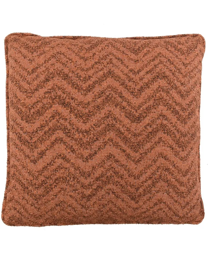 Missoni Home Columbia Kissen mit Zickzackmuster Braun