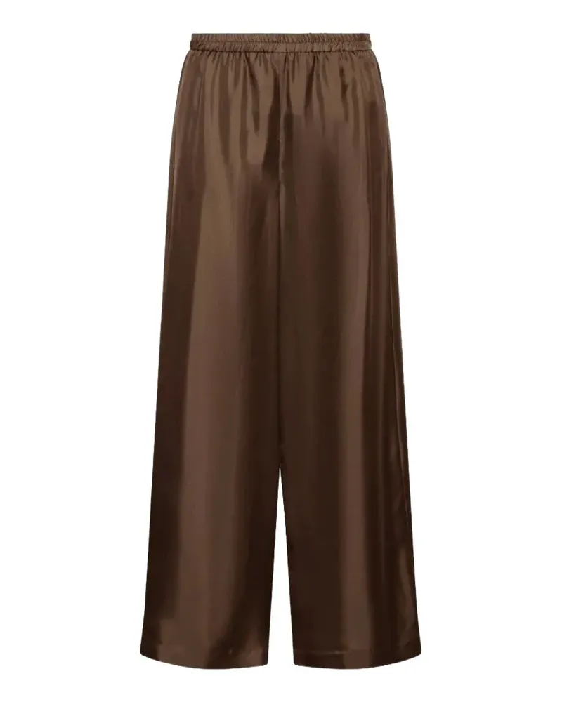 MARELLA elasticated-waistband silk trousers - Braun Braun
