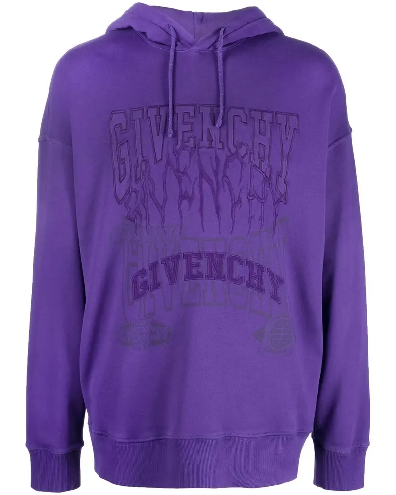 Givenchy Hoodie mit Logo-Stickerei - Violett Violett