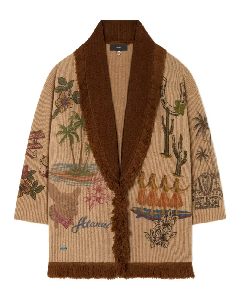 Alanui The Decade Cardigan mit V-Ausschnitt - Braun Braun