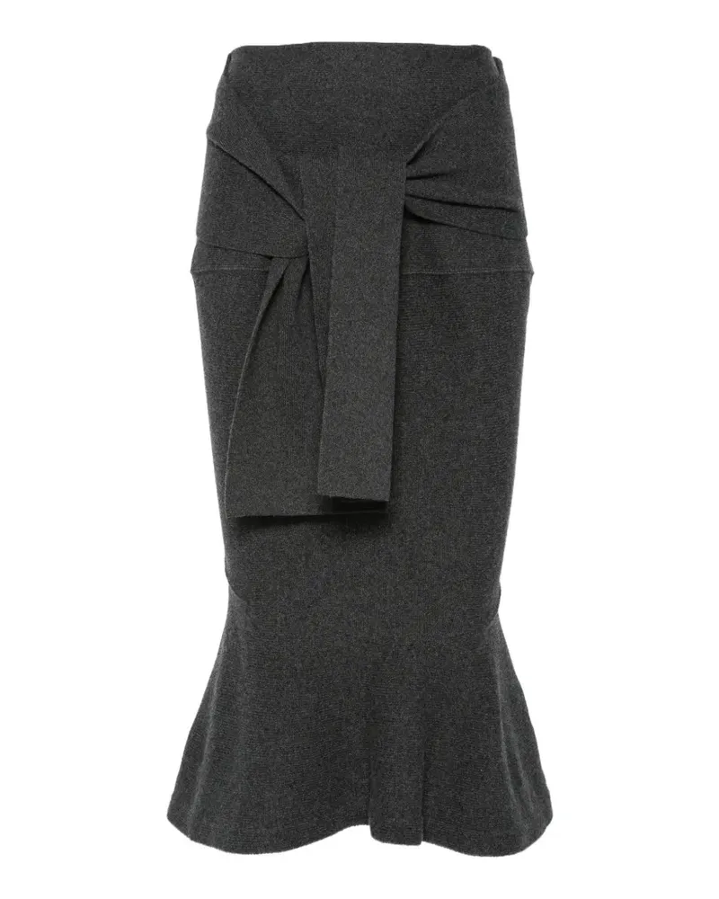 Jacquemus The Fiocco Rock mit Bindeband und Volantsaum - Grau Grau
