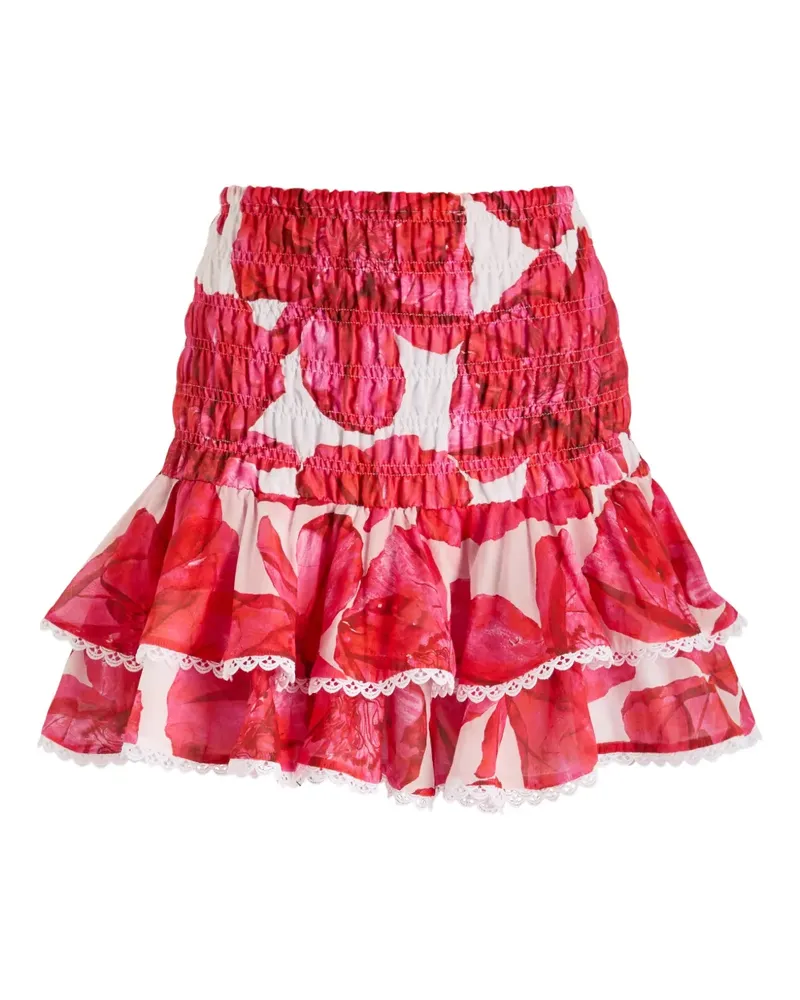 Charo Ruiz Pinel blossom floral-print mini skirt - Rot Rot