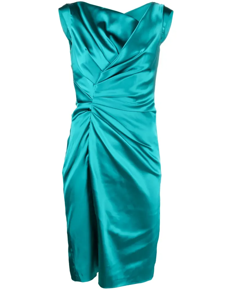 Talbot Runhof Midikleid mit Raffungen - Grün Grün