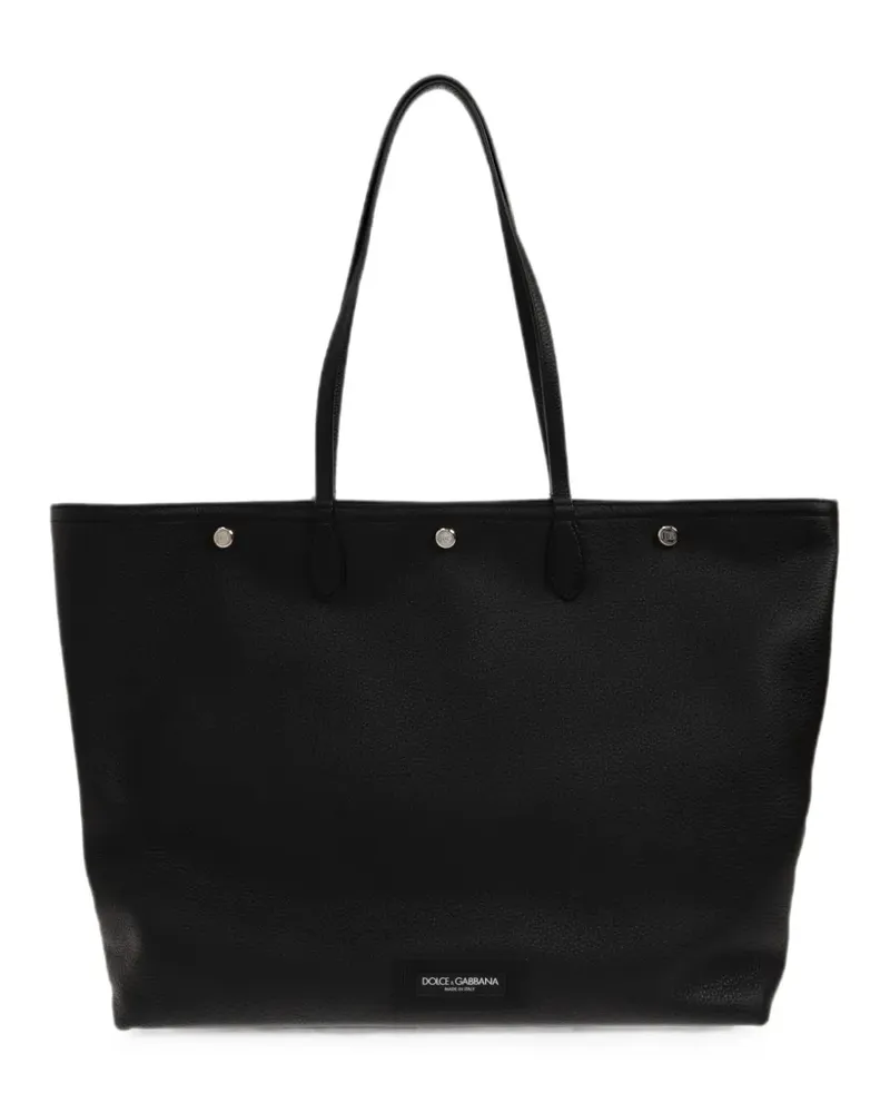 Dolce & Gabbana Essenza grained leather shoulder bag - Schwarz Schwarz