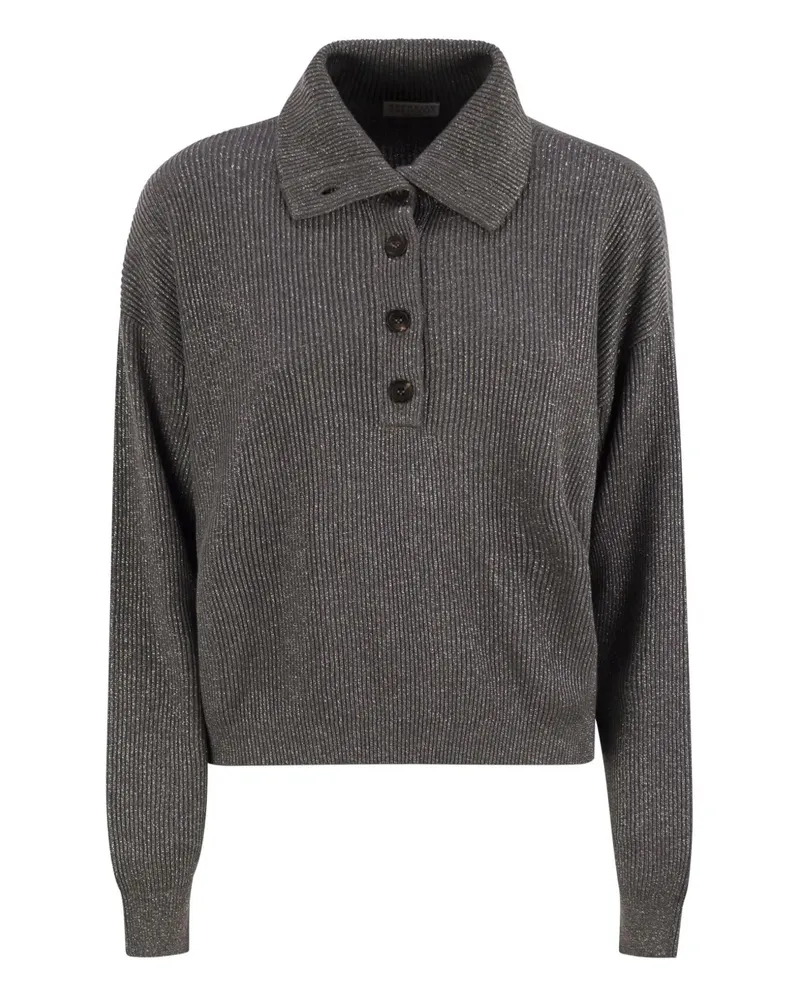 Brunello Cucinelli Pullover mit Stehkragen - Grau Grau