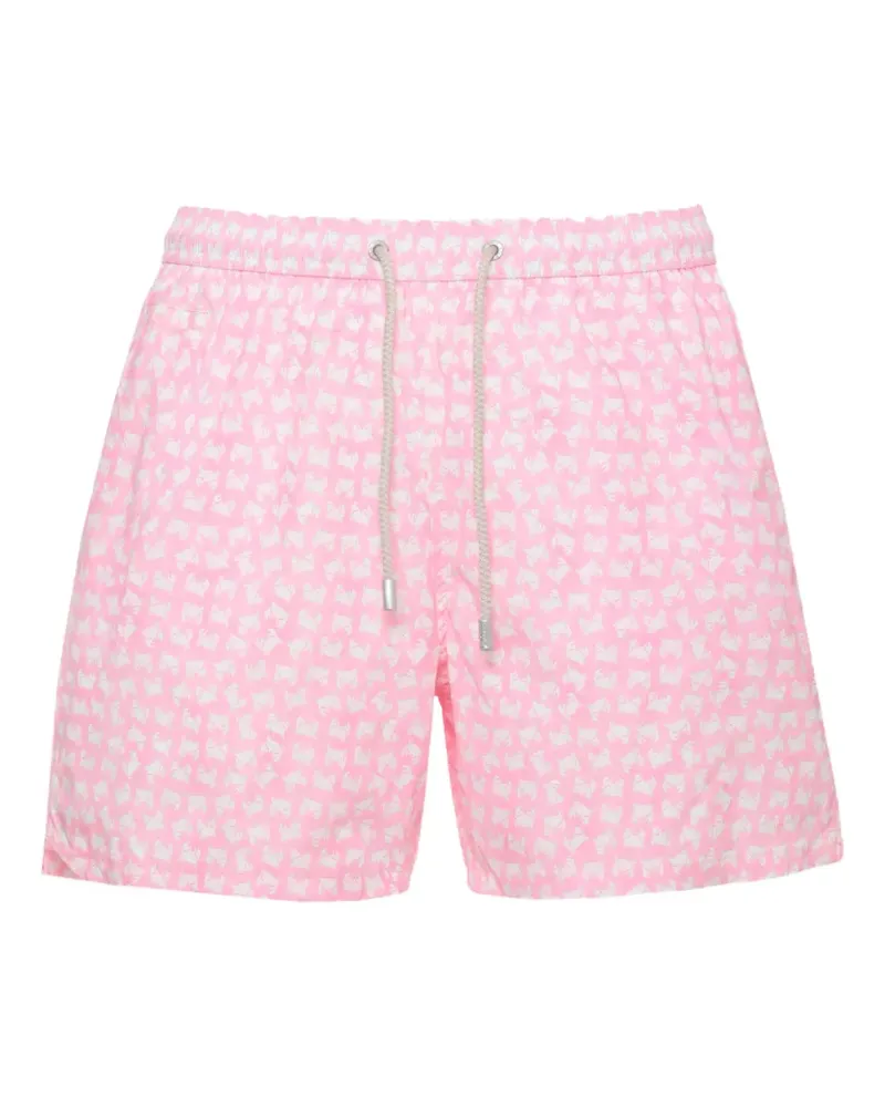 MC2 Saint Barth crab-print drawstring swim shorts - Rosa Rosa