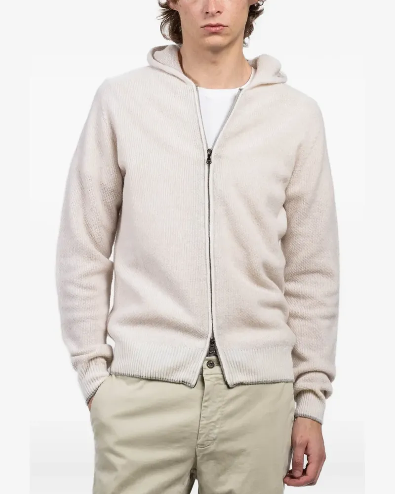 FRADI hooded zip knitwear - Nude Nude