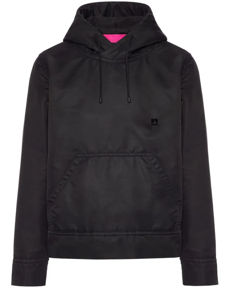 Valentino Garavani Wattierter Hoodie mit Nietendetail - Schwarz Schwarz