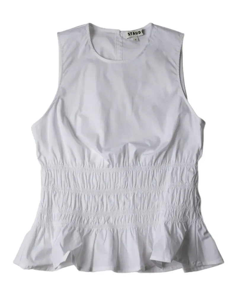 STAUD Culver round-neck top - Weiß Weiß