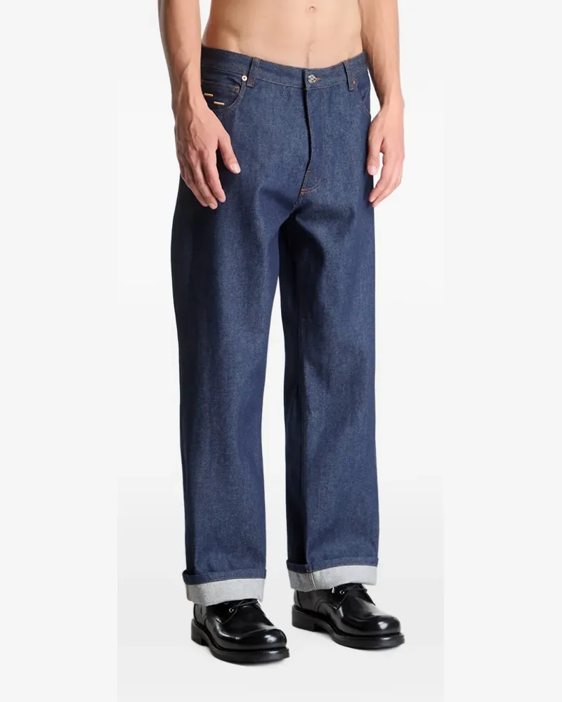 Filling Pieces raw-denim straight-leg jeans - Blau Blau