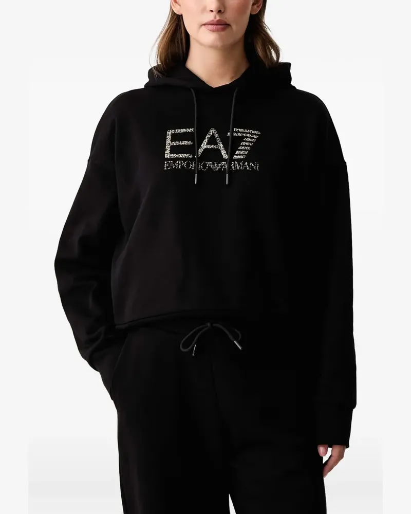 EA7 Jogginganzug mit Logo-Print - Schwarz Schwarz