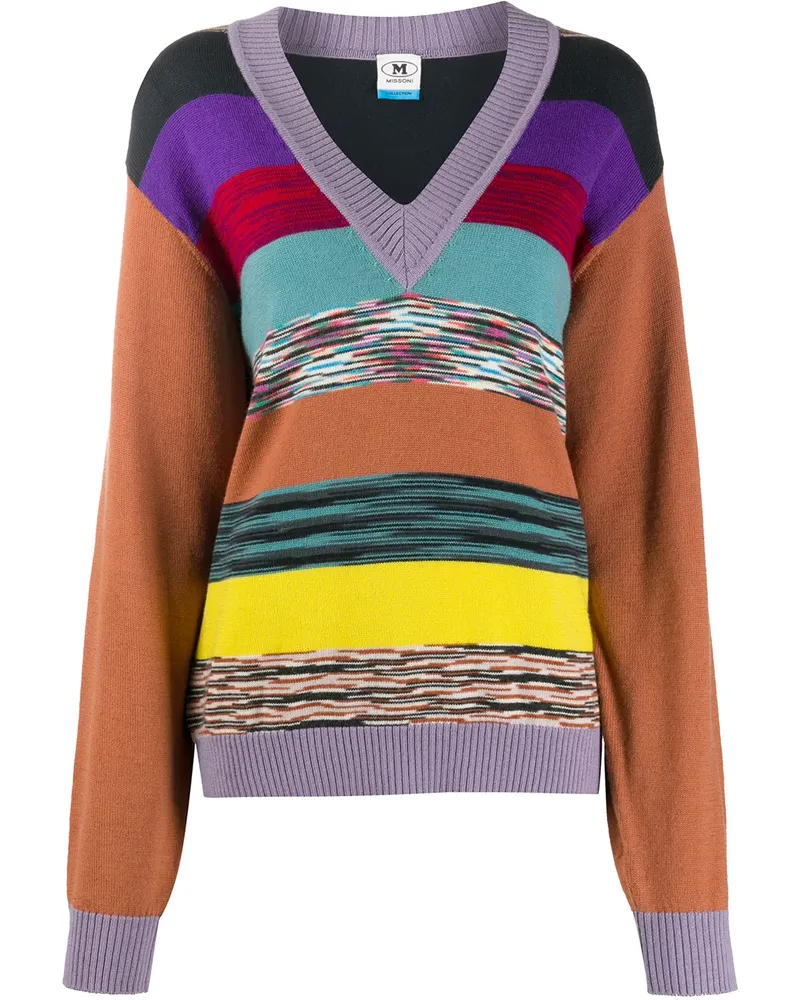 Missoni Gestreifter Strickpullover - Violett Violett