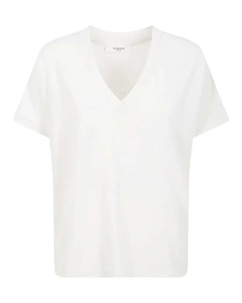 Zanone V-neck T-shirt - Weiß Weiß