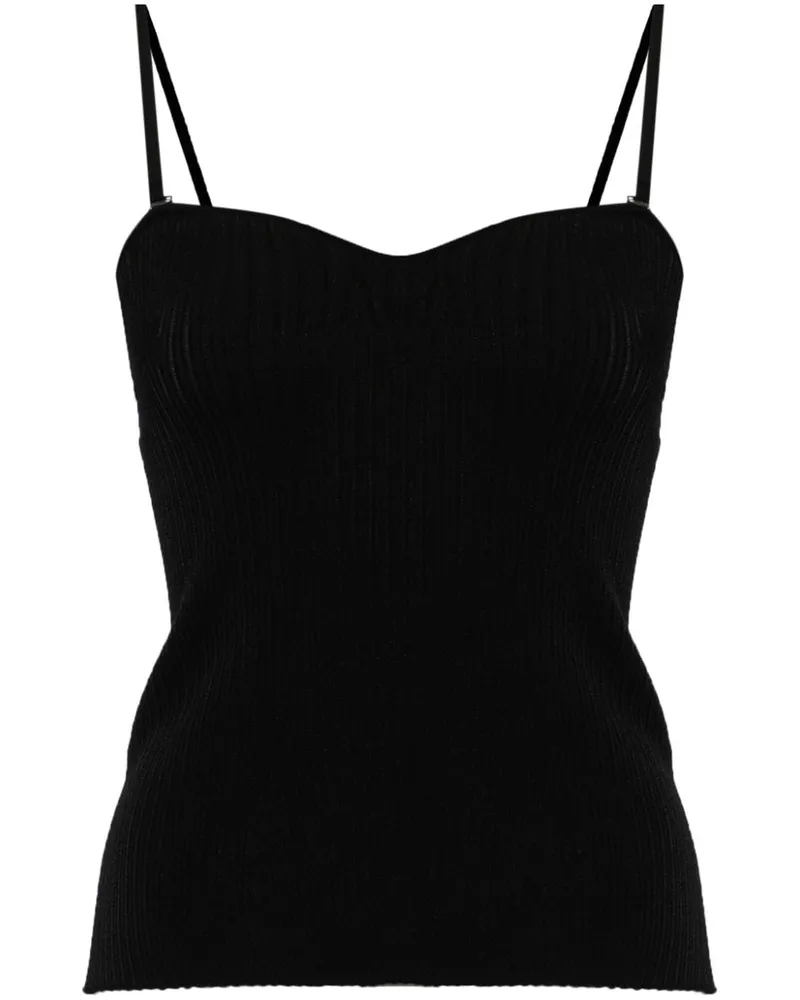 Emporio Armani Top mit Herzausschnitt - Schwarz Schwarz