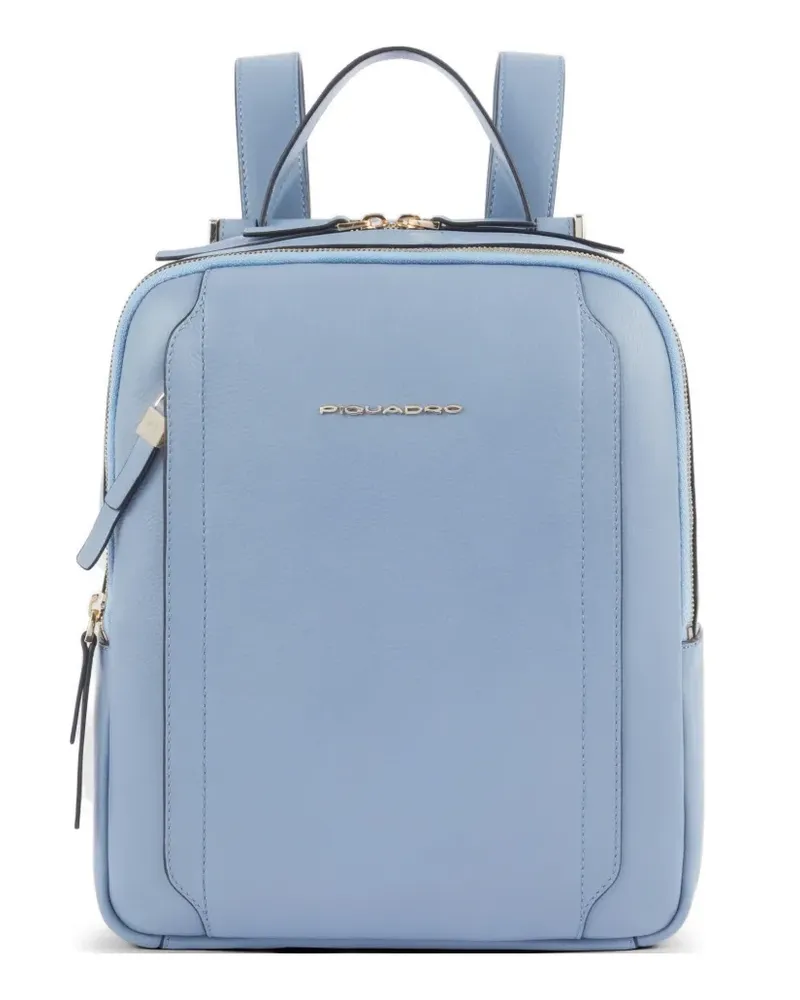 Piquadro Circle leather backpack - Blau Blau