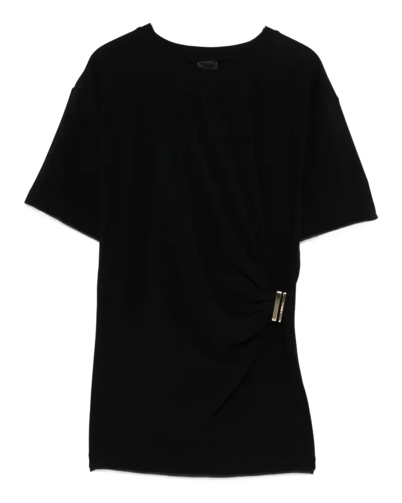 Pinko buckle draped T-shirt - Schwarz Schwarz