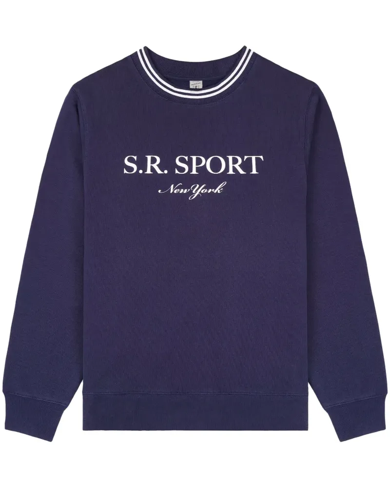 SPORTY & RICH Sweatshirt mit Logo-Print - Blau Blau
