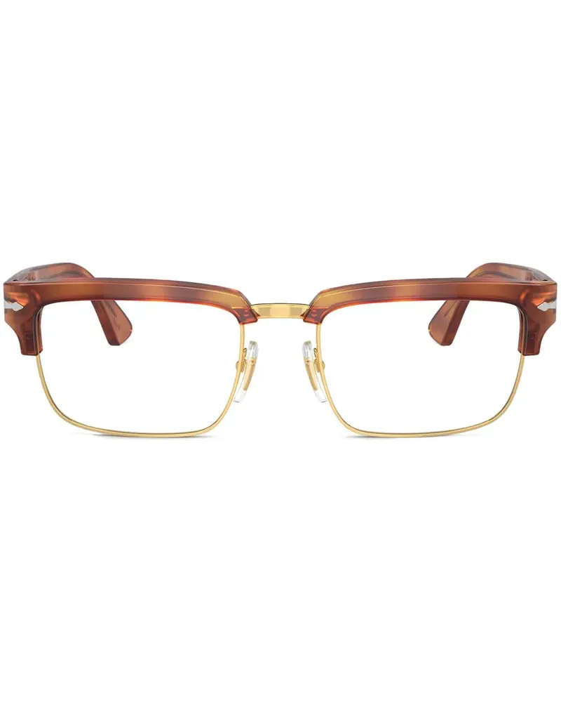 Persol Brille mit eckigem Gestell - Braun Braun