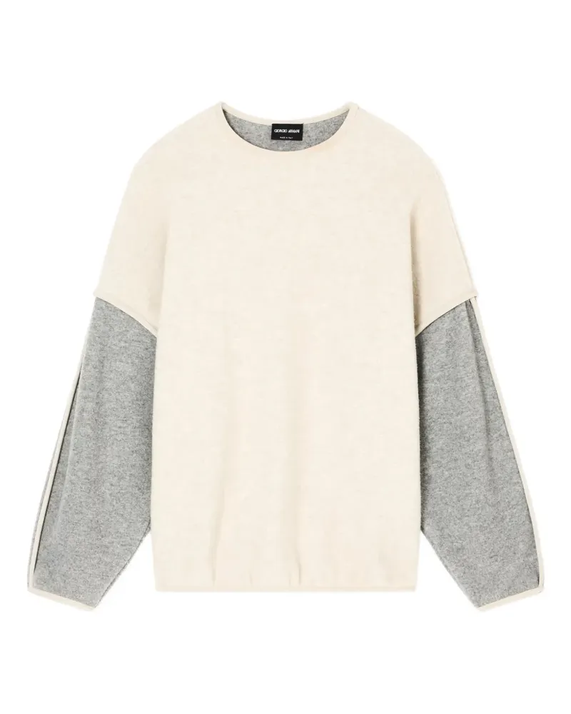 Giorgio Armani virgin wool blend sweater - Nude Nude