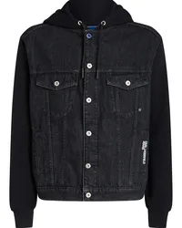 Karl Lagerfeld Jeansjacke mit Logo-Patch Schwarz