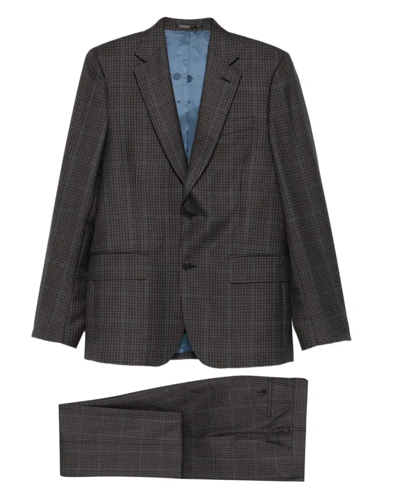 Paul Smith Karierter Anzug - Blau Blau