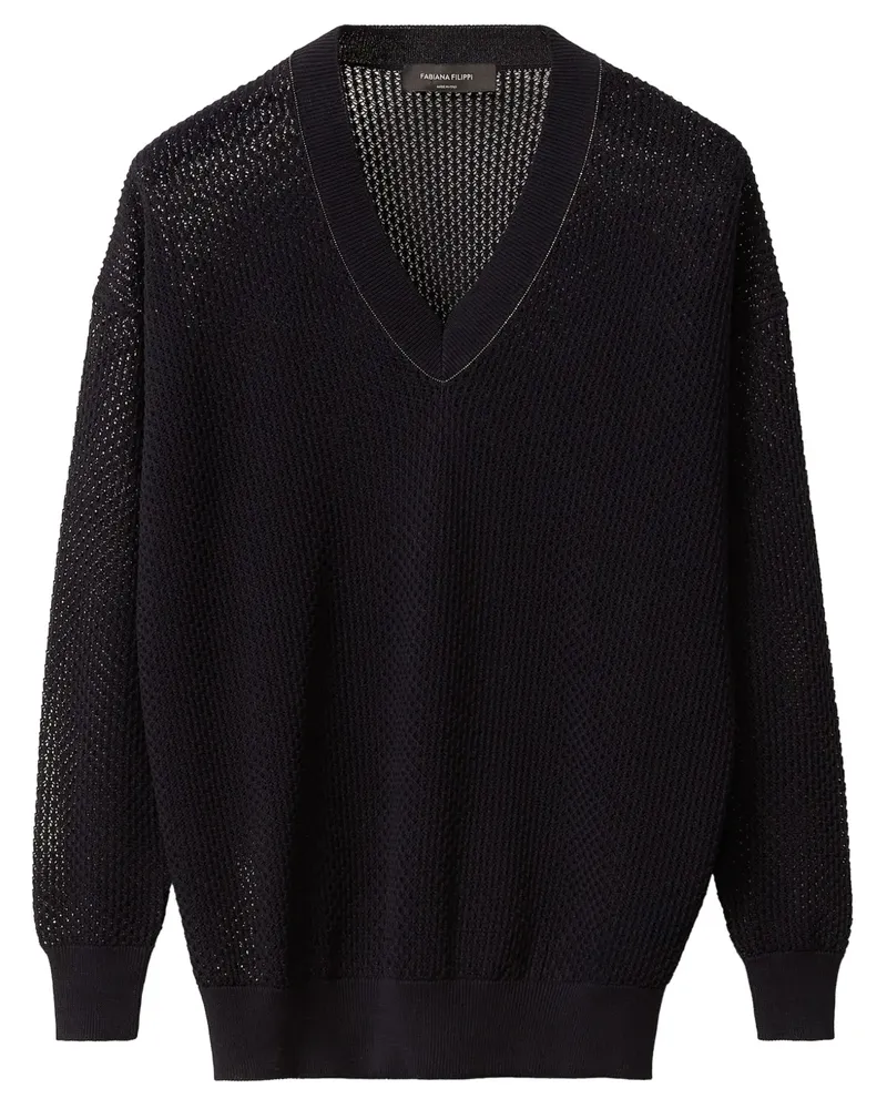 Fabiana Filippi Pullover mit Lochstrickmuster - Braun Braun