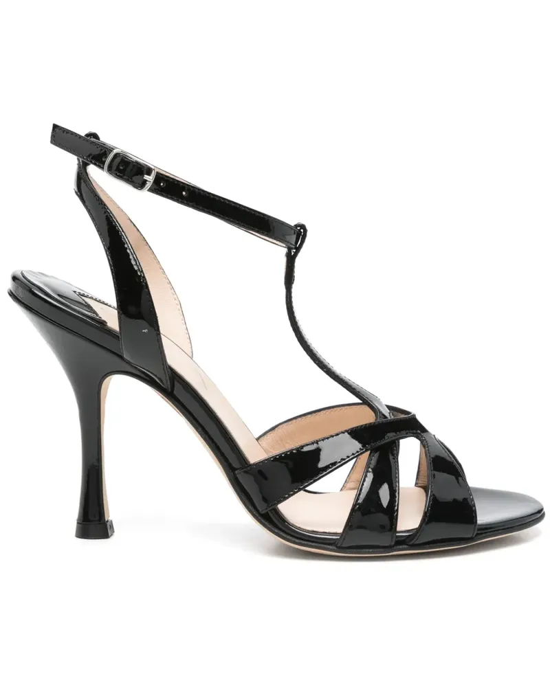 Anna F. Sandalen aus Lackleder 100mm - Schwarz Schwarz
