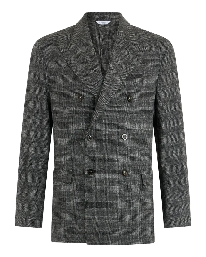 Boglioli double-breasted check-pattern blazer - Grau Grau