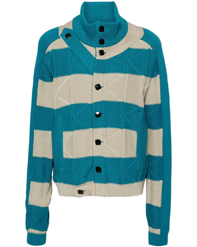 KIKO KOSTADINOV Merli Twinset striped cardigan Blau