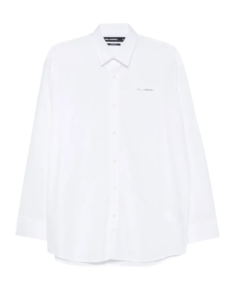 Karl Lagerfeld logo-detail loose-fit shirt - Weiß Weiß