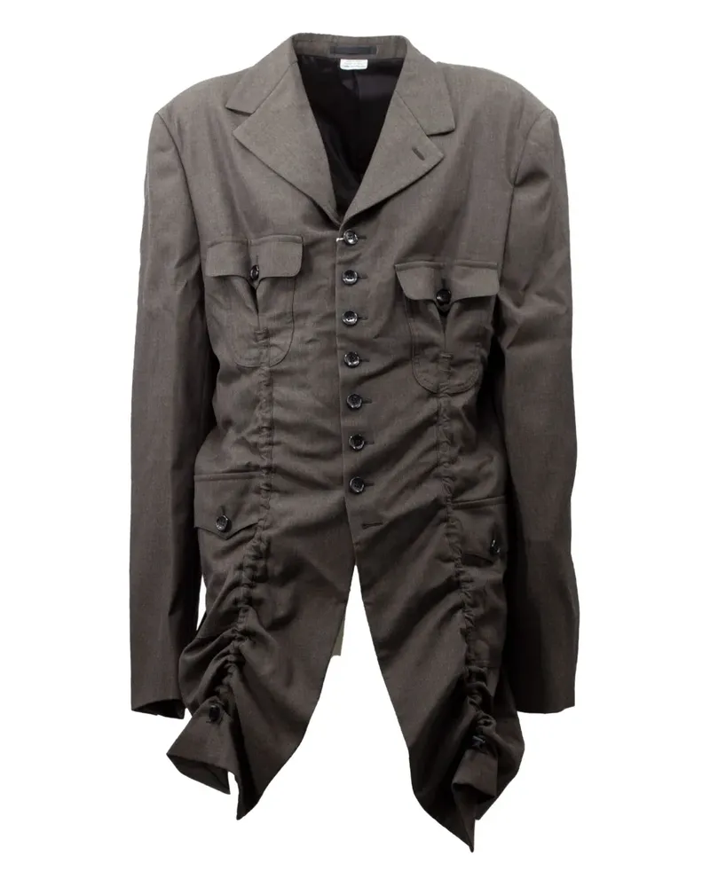 Comme des Garçons Geraffte Jacke - Grün Grün