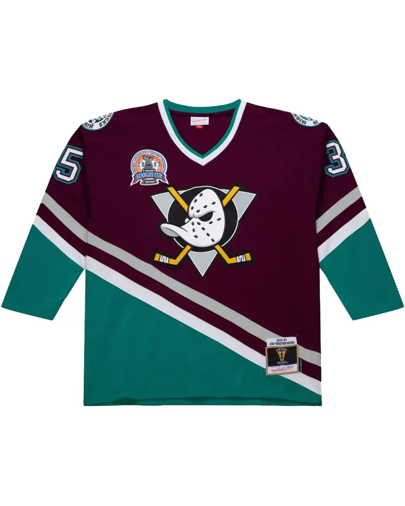 Mitchell & Ness Anaheim Ducks 2002/03 Jean-Sebastien Giguere Power Play Trikot - Violett Violett