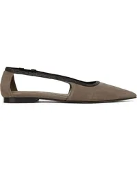 Brunello Cucinelli Cut-Out-Ballerinas mit Monili-Detail Grau