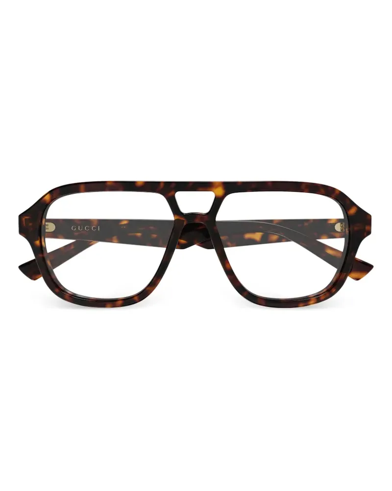Gucci pilot-frame glasses - Braun Braun