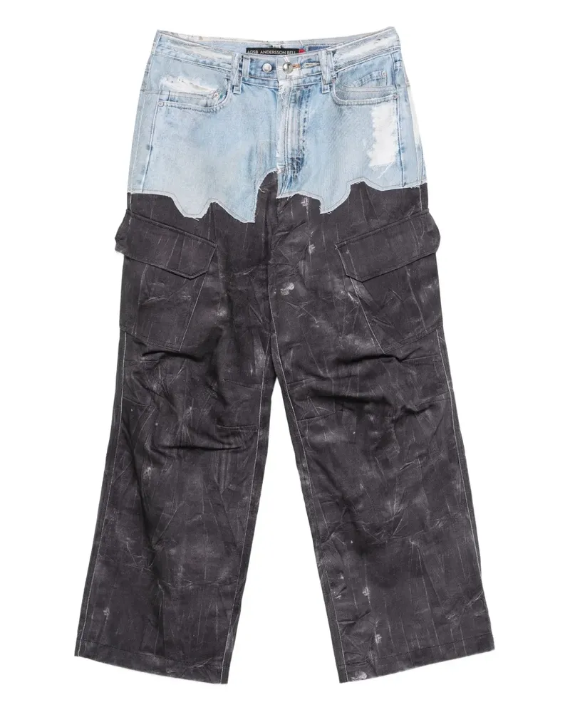 Andersson Bell Jeans mit Kontrasteinsätzen - Blau Blau