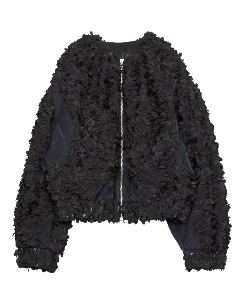Muller of Yoshiokubo Flowy Jacke mit Reißverschluss - Schwarz Schwarz