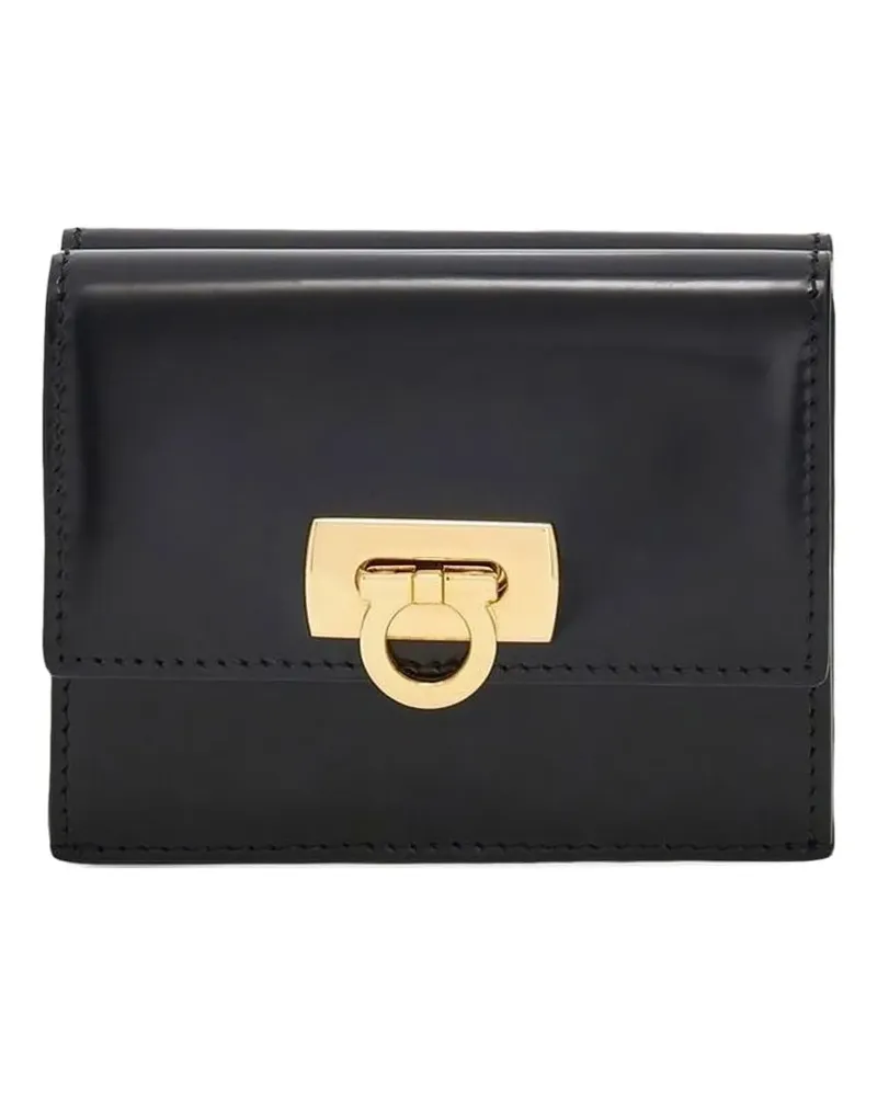 Ferragamo Portemonnaie mit Gancini-Verschluss - Schwarz Schwarz