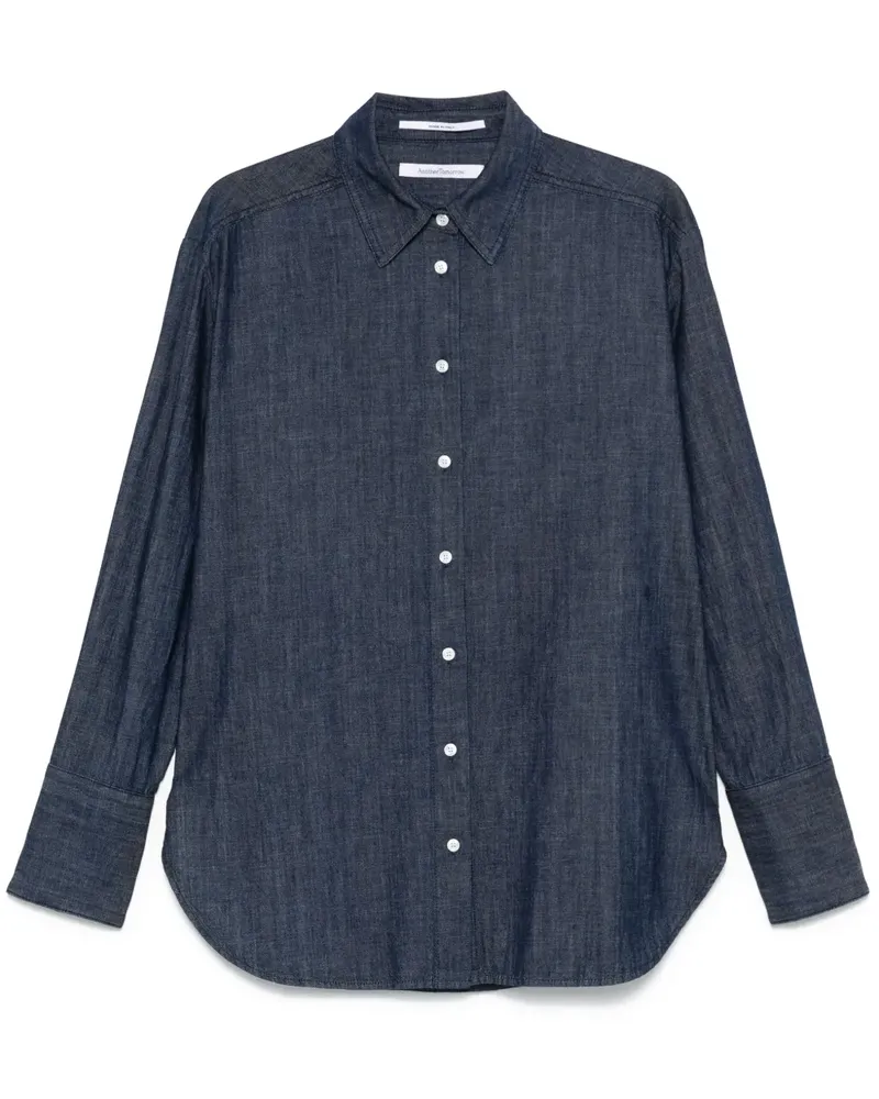 Another Tomorrow Chambray-Hemd - Blau Blau