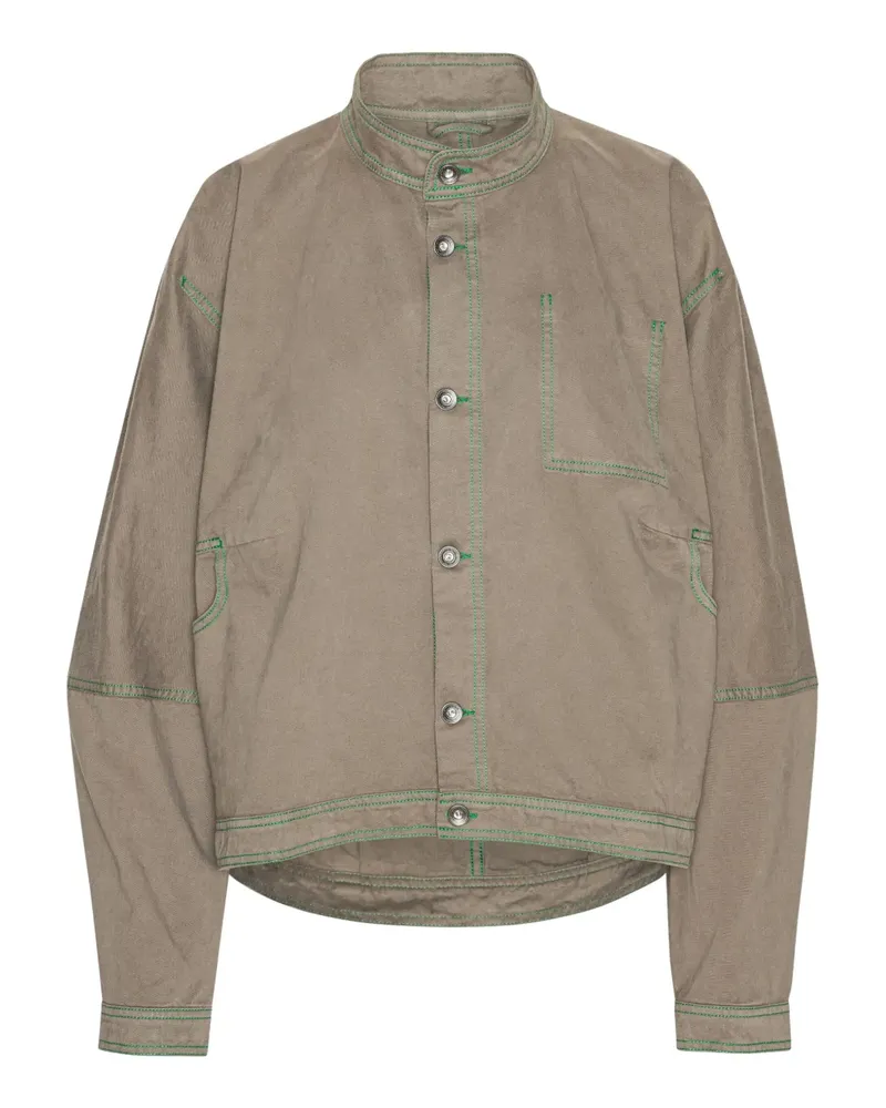 Henrik Vibskov Dart Jeansjacke mit Kontrastnähten - Braun Braun