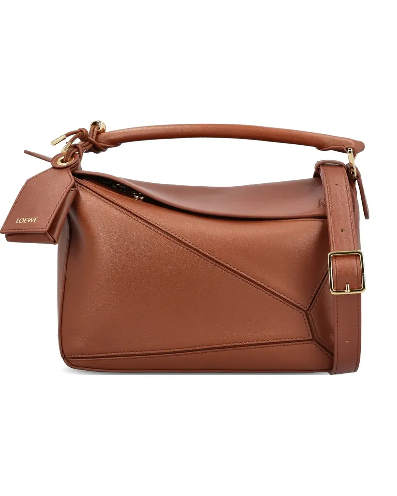 Loewe small Featherlight Puzzle tote bag - Braun Braun