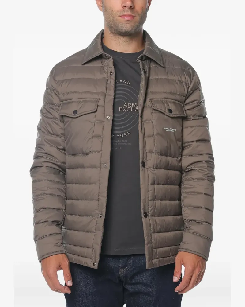 Armani Exchange Gesteppte Daunenjacke - Braun Braun