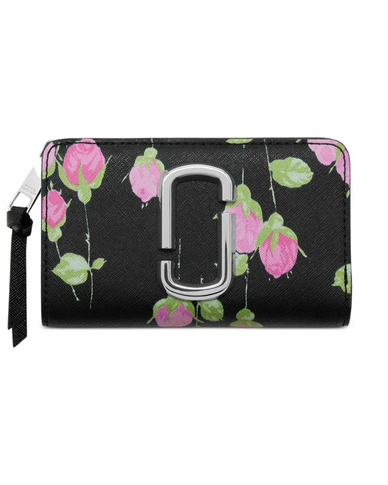 Marc Jacobs Snapshot Portemonnaie mit Vintage-Blumenprint - Schwarz Schwarz