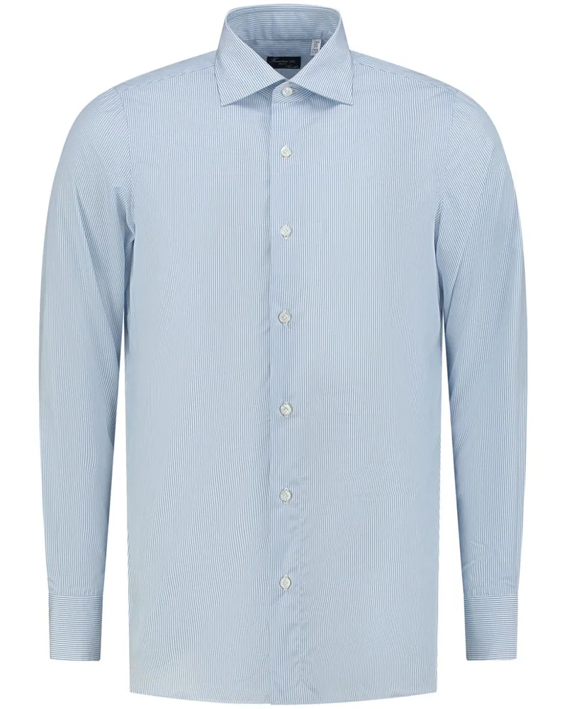 Finamore 1925 Gestreiftes Hemd - Blau Blau