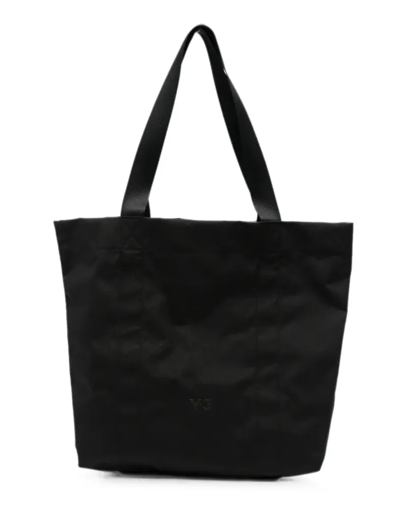 Y-3 logo-print shoulder bag - Schwarz Schwarz