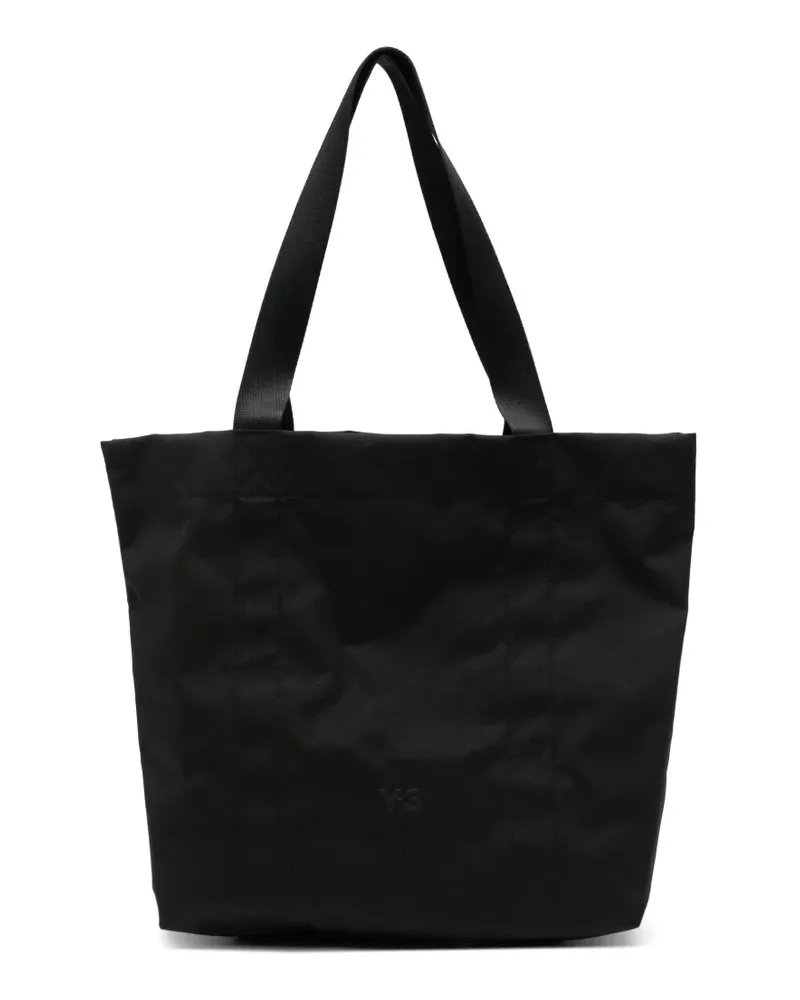 Y-3 logo-print shoulder bag - Schwarz Schwarz