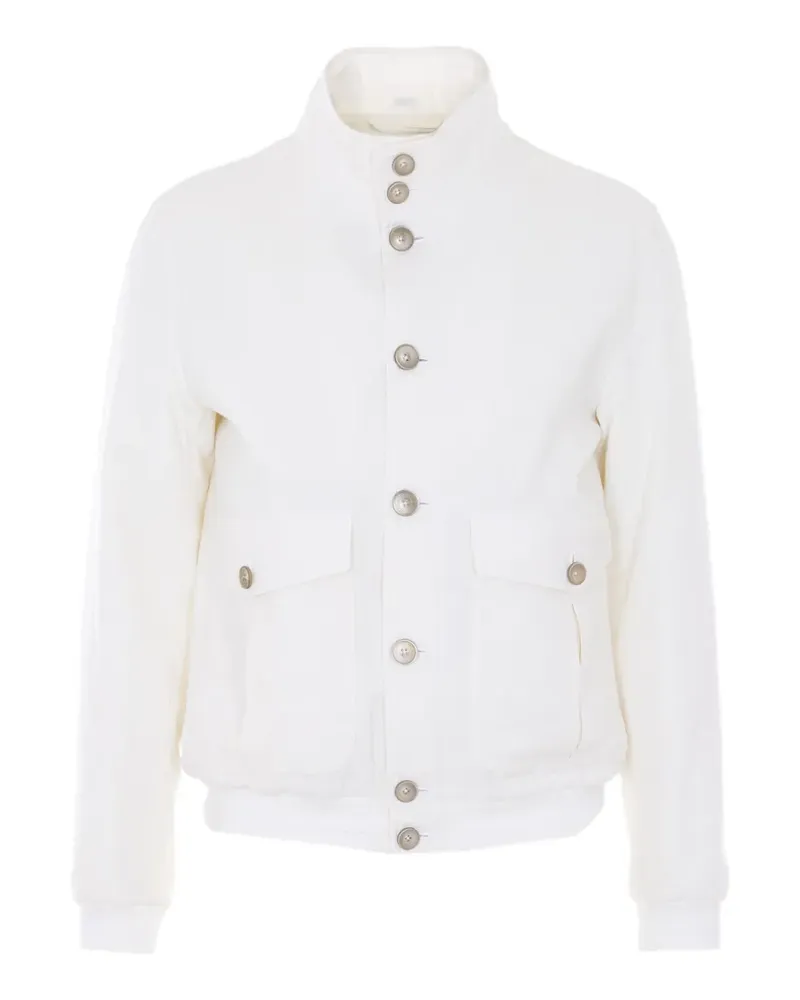 Herno button high-neck bomber jacket - Weiß Weiß