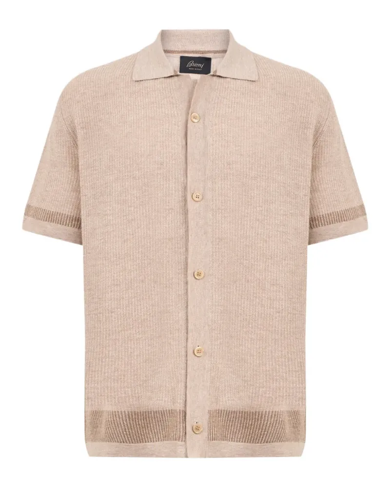 Brioni Gestricktes Hemd mit Streifen - Nude Nude